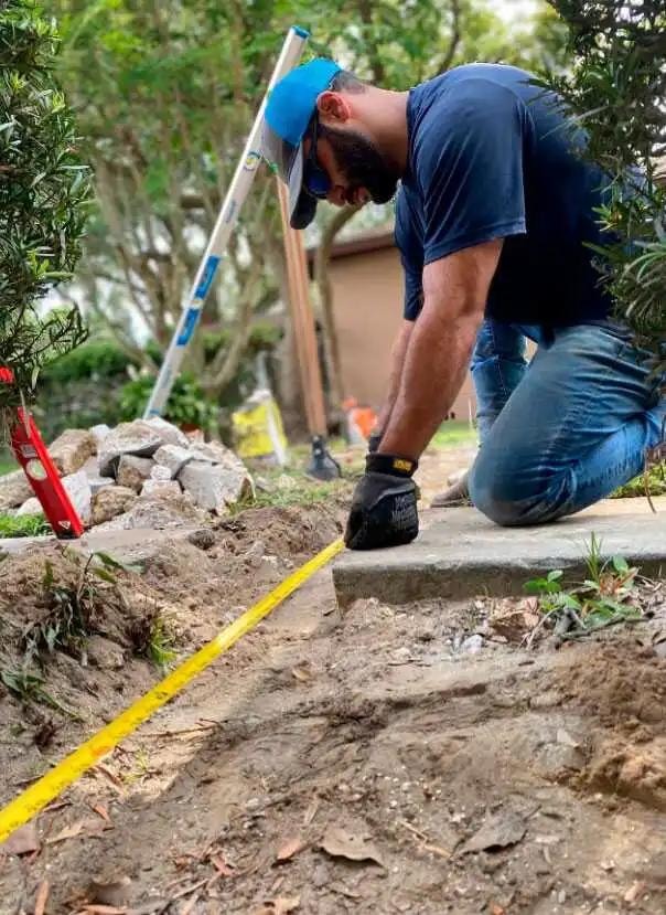 Professional fence contractors at work